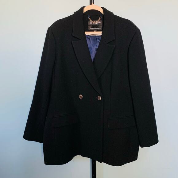 J. Crew Evening Blazer-Jacket in Italian Double-Cloth Wool Blend Size 24 - Picture 4 of 10